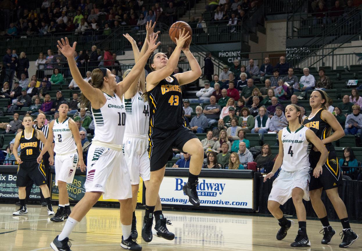 Alex Richard drives in for two of her six points against the Division I Phoenix.