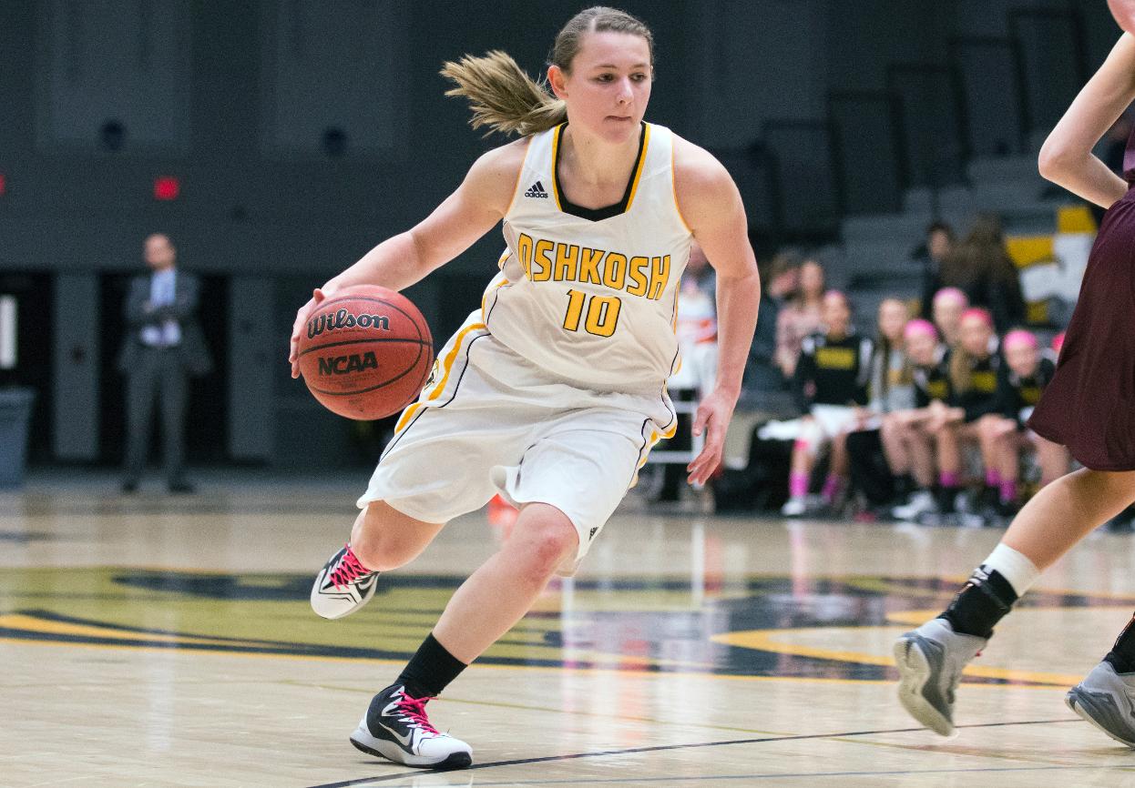 Taylor Schmidt helped the Titans stay atop the WIAC standings by totaling 13 points, five steals and four assists.