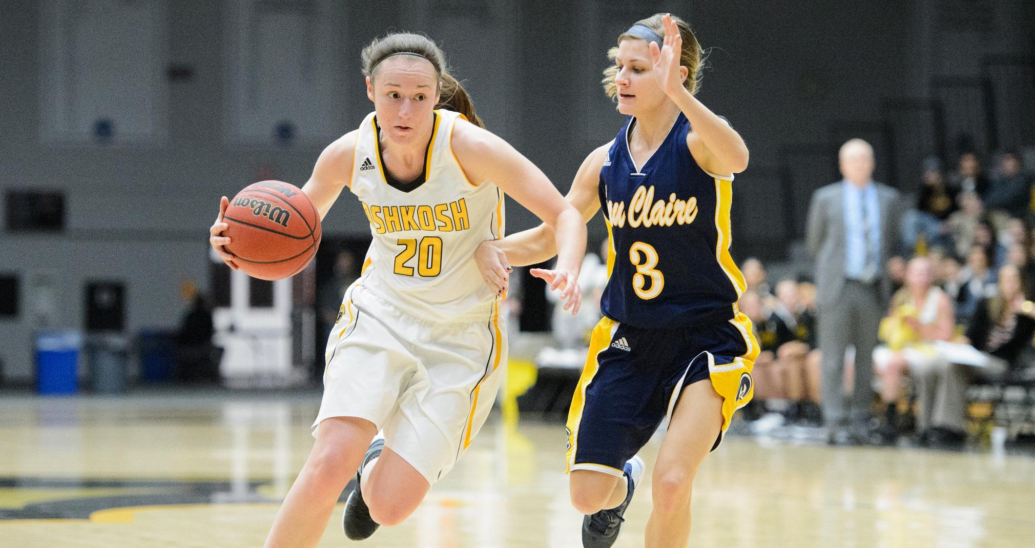 Ashley Neustifter totaled eight points, five rebounds and two assists to help the Titans defeat the Blugolds for the second time in two weeks.