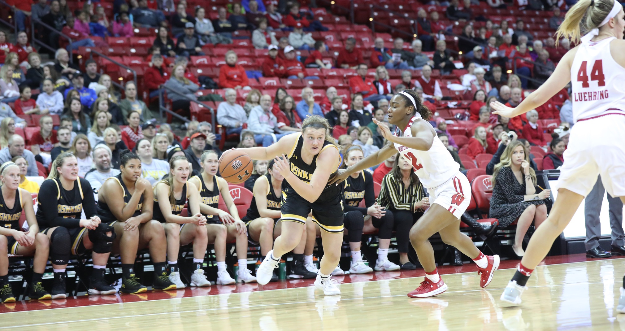 Leah Porath scored seven points, collected nine rebounds and recorded two steals against the Division I Badgers.