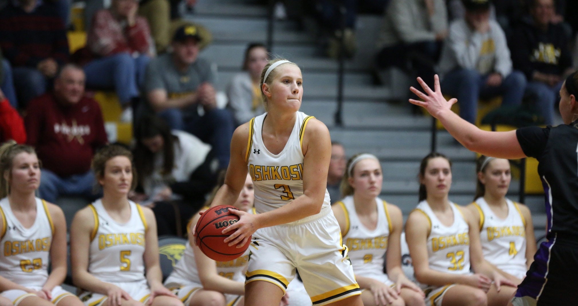 Brooke Freitag used a pair of 3-point baskets to help score a career-high 13 points against the Warhawks.