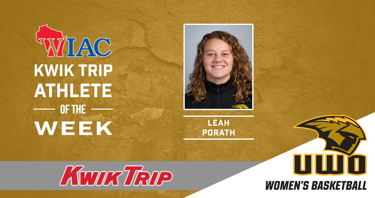 Porath Selected As WIAC Basketball Athlete Of The Week