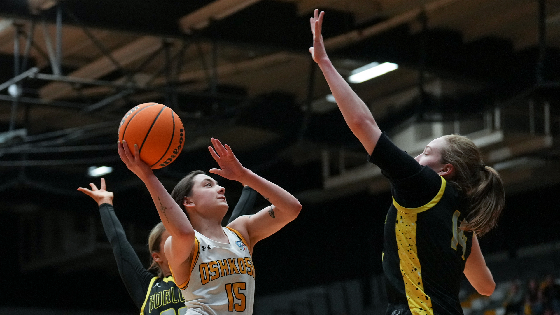 Kennedy Osterman scored 12 points in the Titans' win over Webster on Friday night. Photo Credit: Steve Frommell, UW-Oshkosh Sports Information