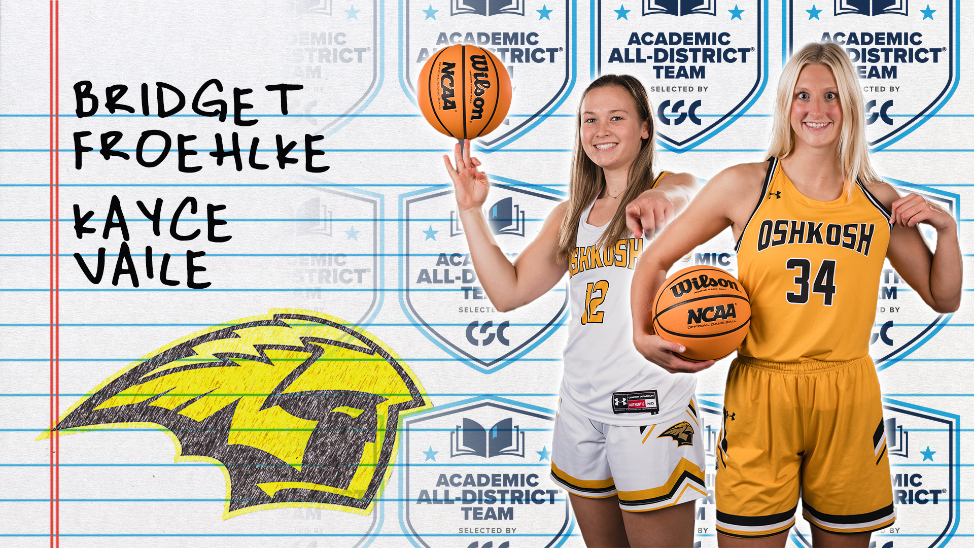Froehlke, Vaile Named CSC Academic All-District