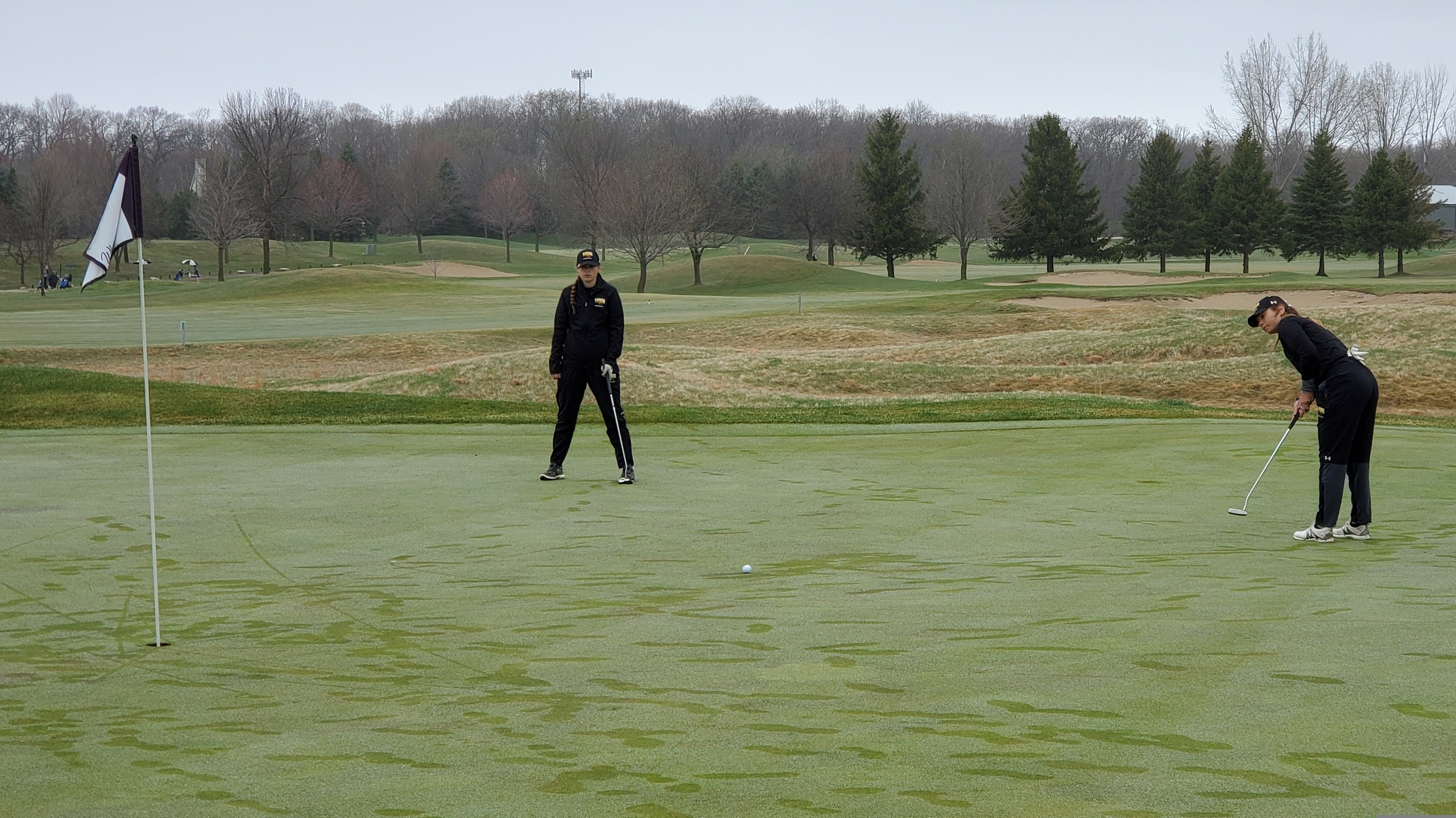 Margherite Pettenuzzo used seven pars to finish ninth at the Marian University Invitational with 92 strokes.