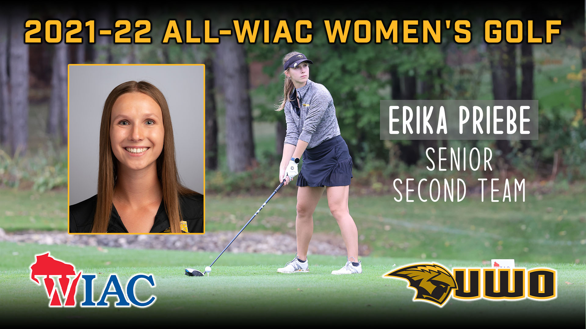 Priebe Receives All-WIAC Golf Recognition