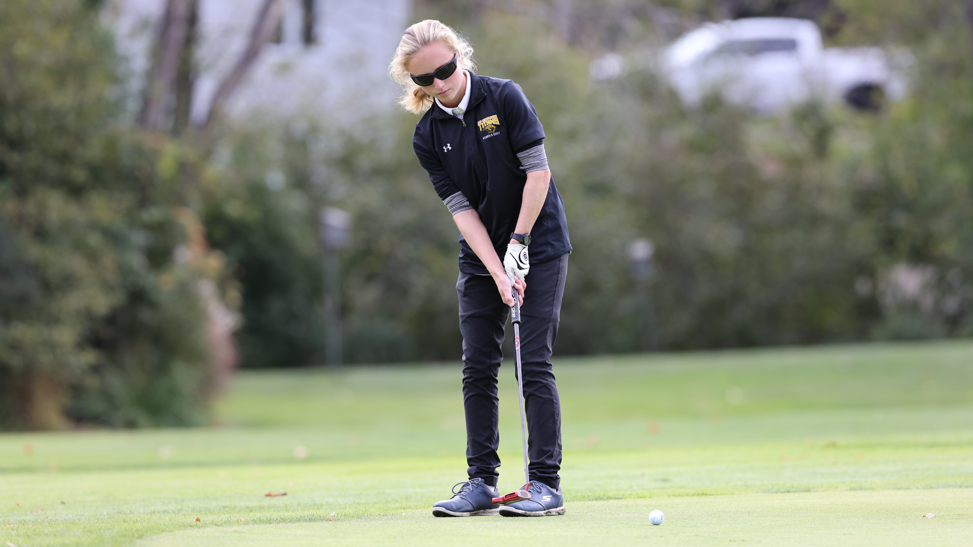 Taryn Endres recorded four birdies and 17 pars on her way to a career low 159 at the Gustie Spring Invite. Photo Credit: Steve Frommell, UW-Oshkosh Sports Information