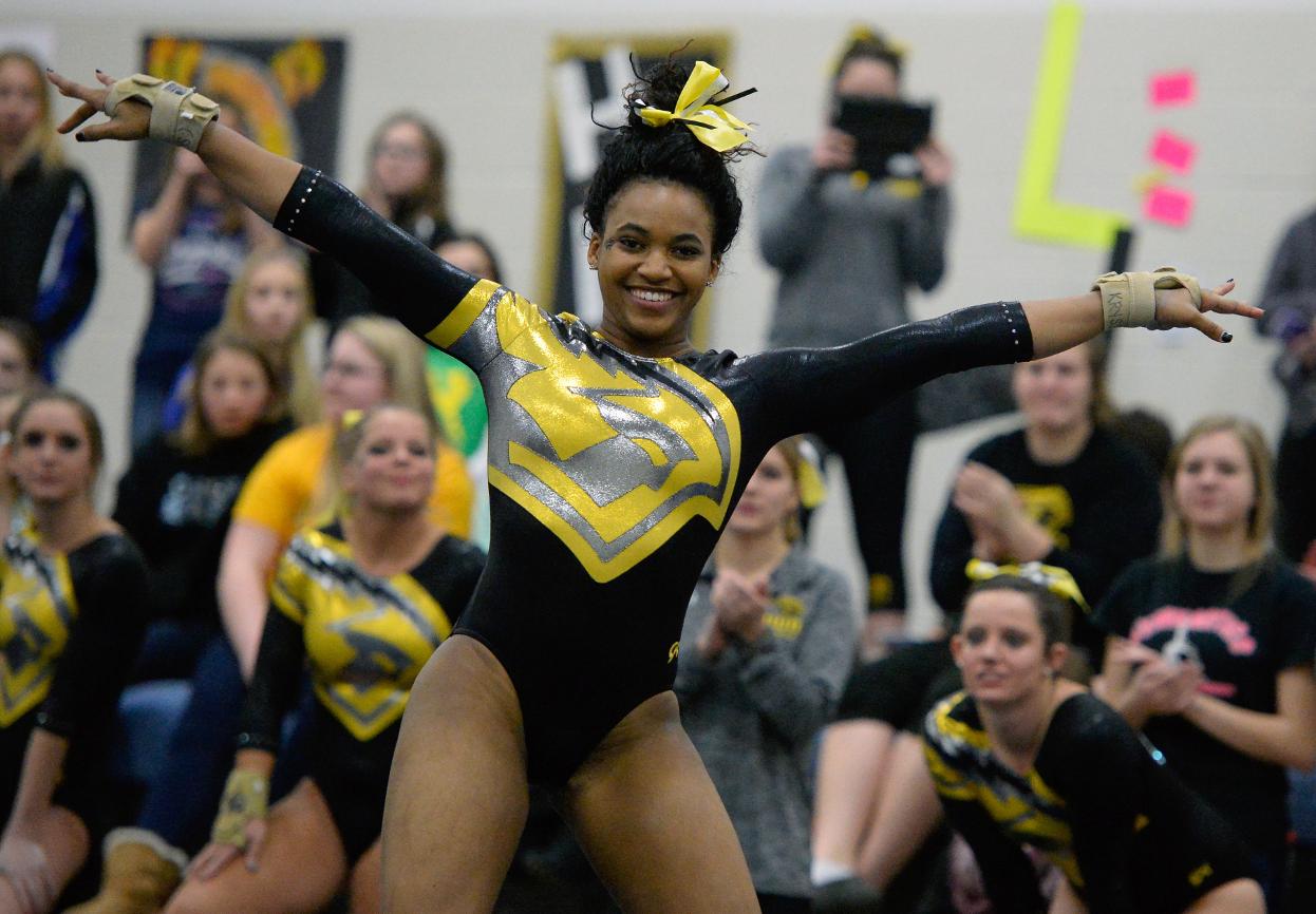 Krystal Walker established season highs in all five categories, including the all-around where her score of 38.175 became the second-highest mark in the NCGA this season.