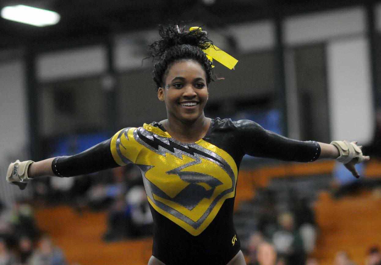 Krystal Walker recorded season bests against the Warhawks in four categories, including the all-around.