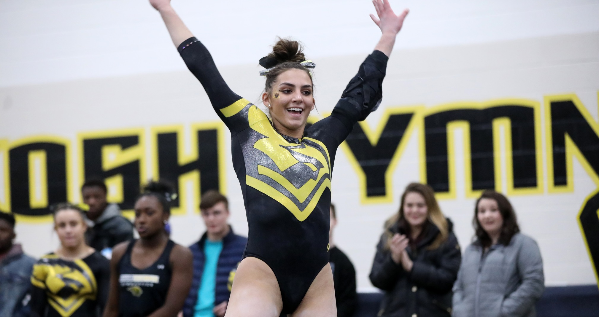Jessica Bernardo's five top-six finishes included a winning score of 36.575 in the all-around competition.