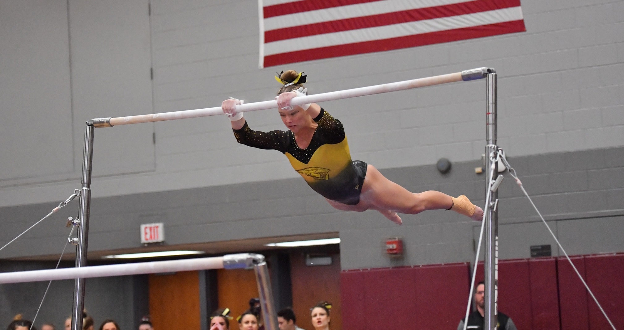 Kaira Hammond finished fourth on the balance beam, fifth on the vault and sixth on the uneven bars against the Eagles.