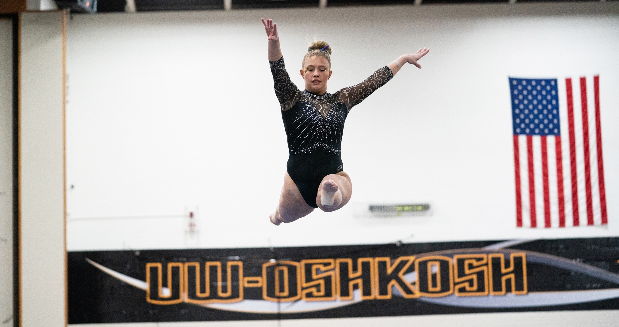 Kaira Hammond finished second on the balance beam and third on the uneven bars against the Gusties.
