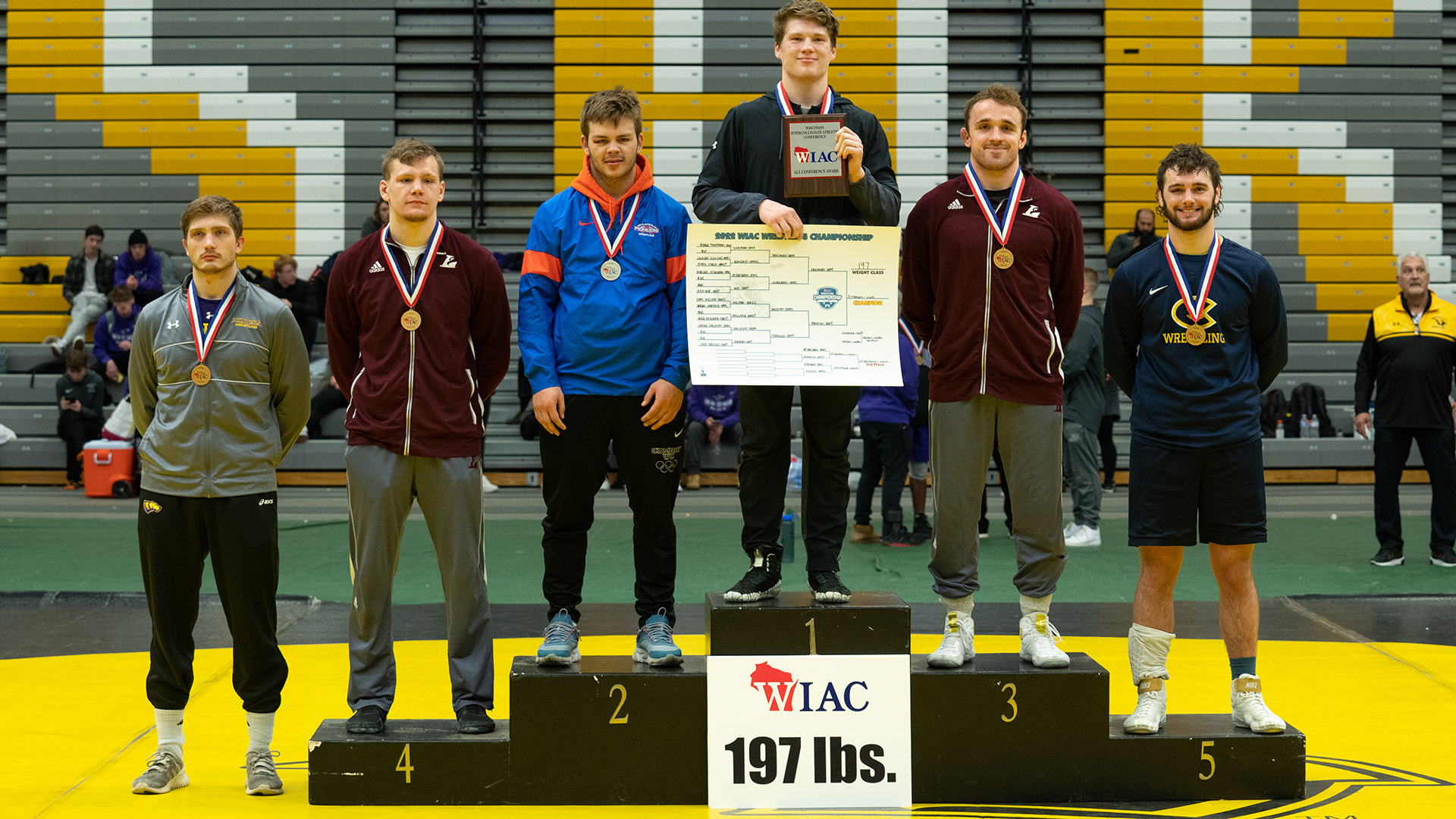 Beau Yineman, a two-time WIAC champion, will enter this year's NCAA postseason with a record of 28-2 (13 pins).