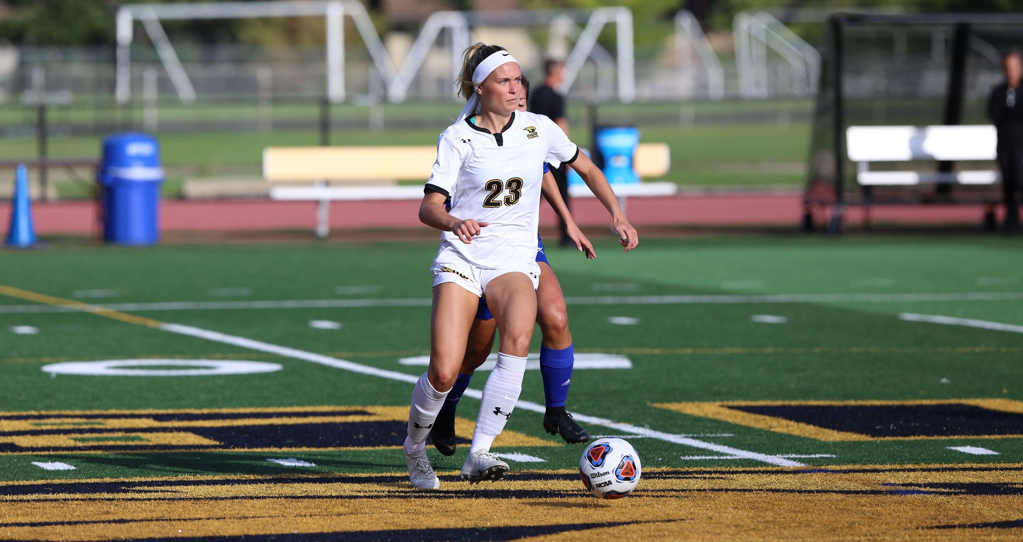 Delaney Karl had one of UW-Oshkosh's five shots on goal against the Spartans.