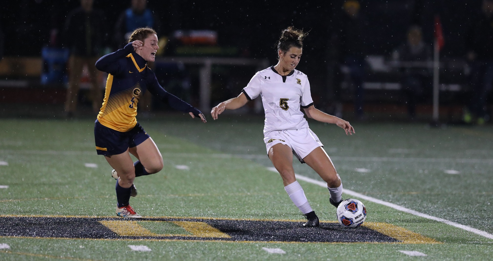 Addie Schmitz scored the Titans' match-winning goal against the Blugolds in the second overtime session.