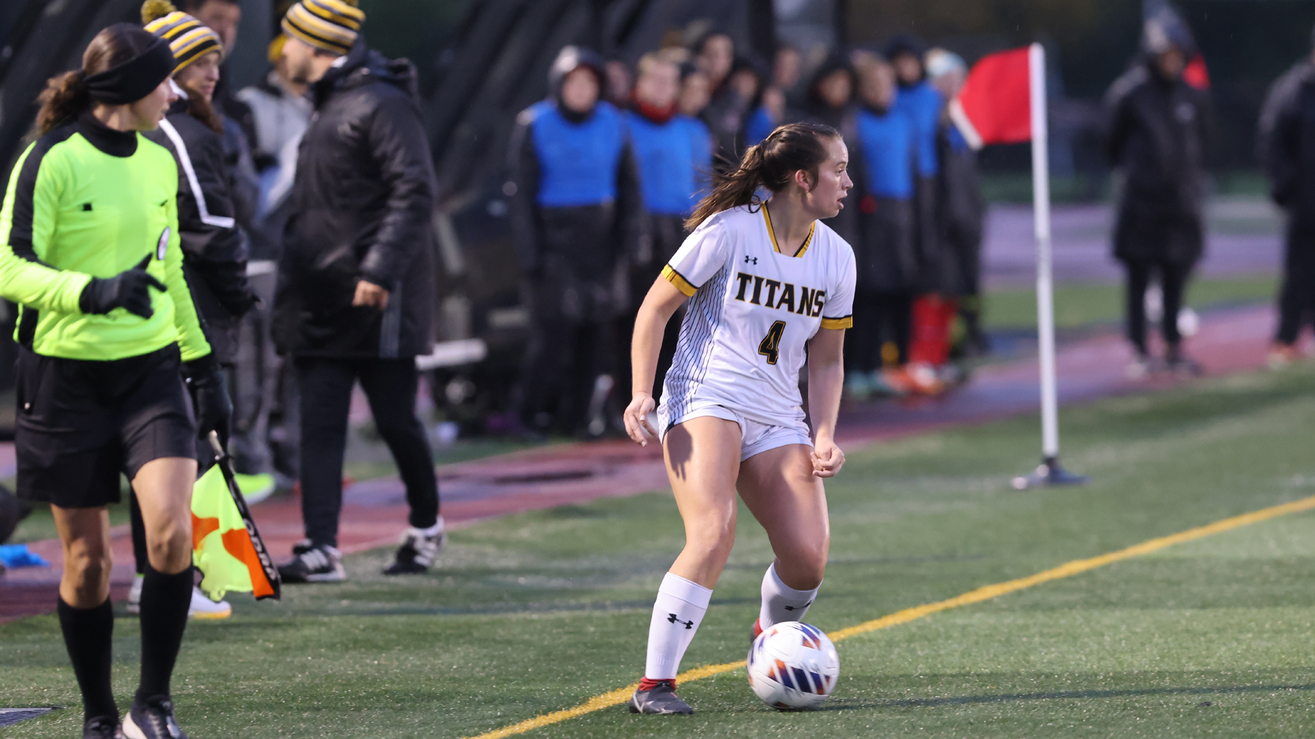 Rylie Kaufmann scored her fourth goal of the season in the Titans' regular season finale