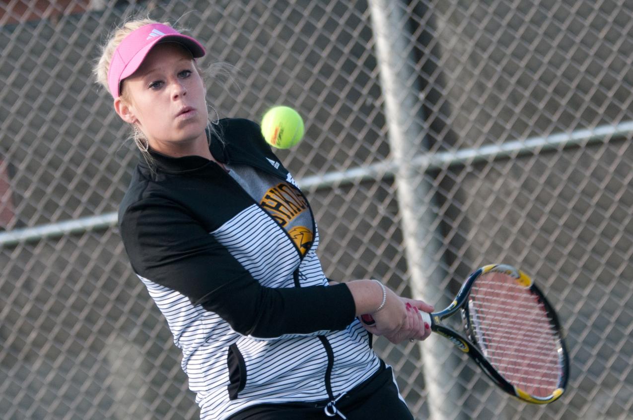 The Titans' Preslee Nolte was victorious at No. 1 singles and No. 1 doubles
