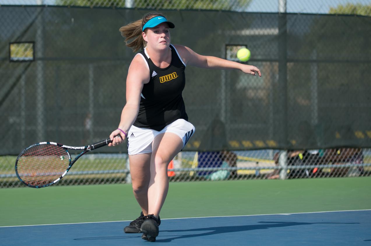 Morgan Counts suffered her first loss this season in singles play