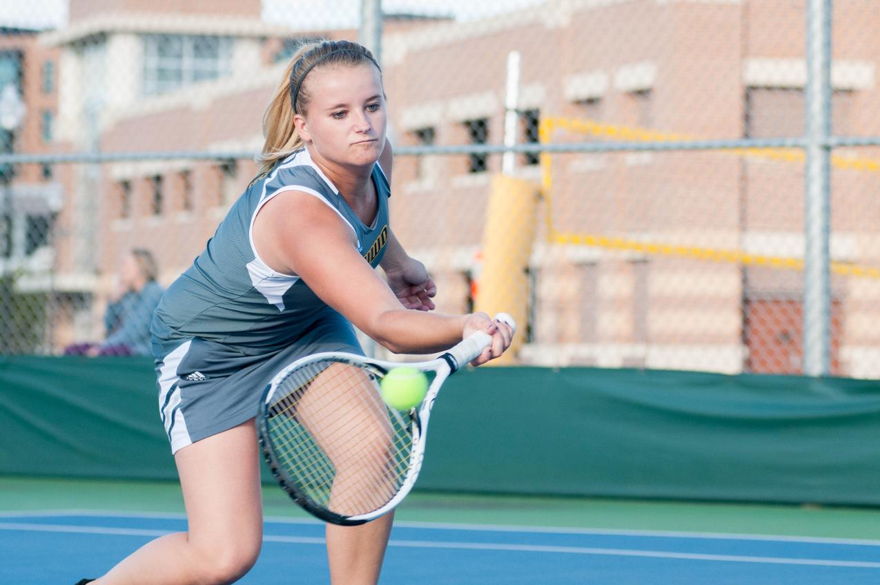 Valerie Langkau won at No. 3 singles against Winona State University