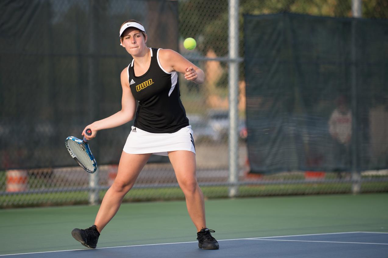 Llora Waldman earned victories in both singles and doubles play