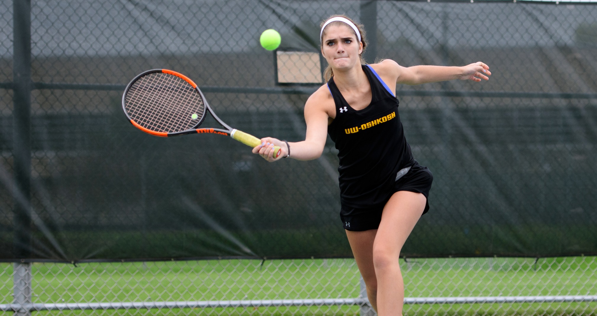 Alyssa Leffler won in straight sets at No. 2 Singles against Luther College.