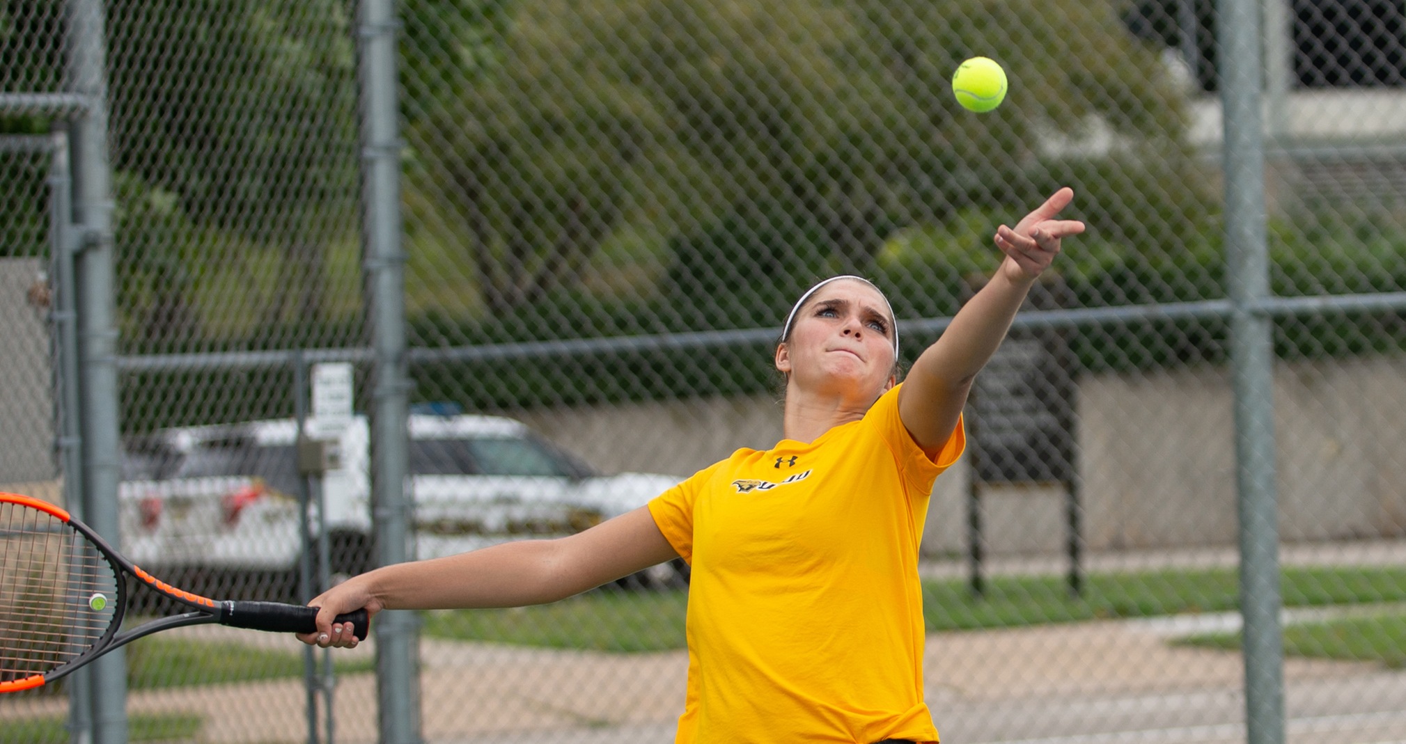 Alyssa Leffler won contests at No. 1 singles and No. 2 doubles against the Sabres.