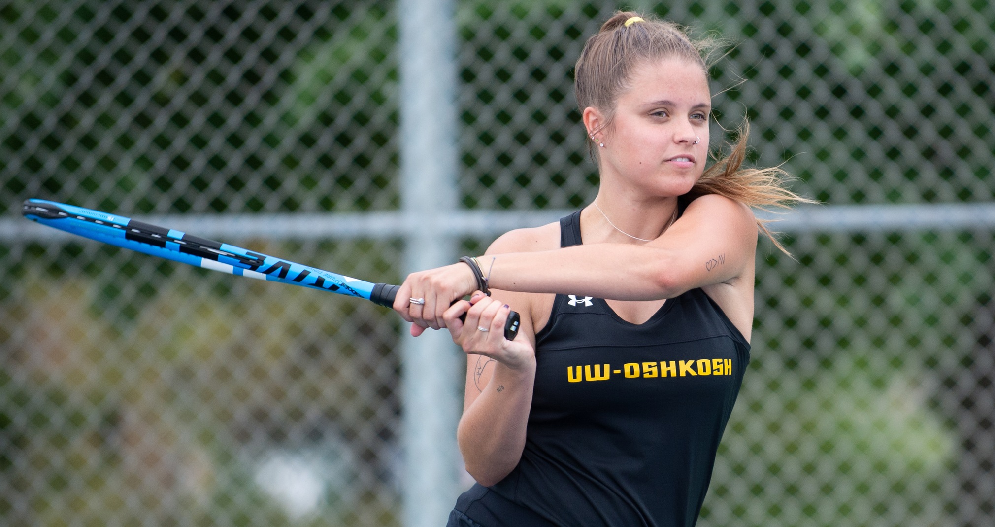 Ashlee Polena won her No. 6 singles contest over the Boxers' Megan Meatte.