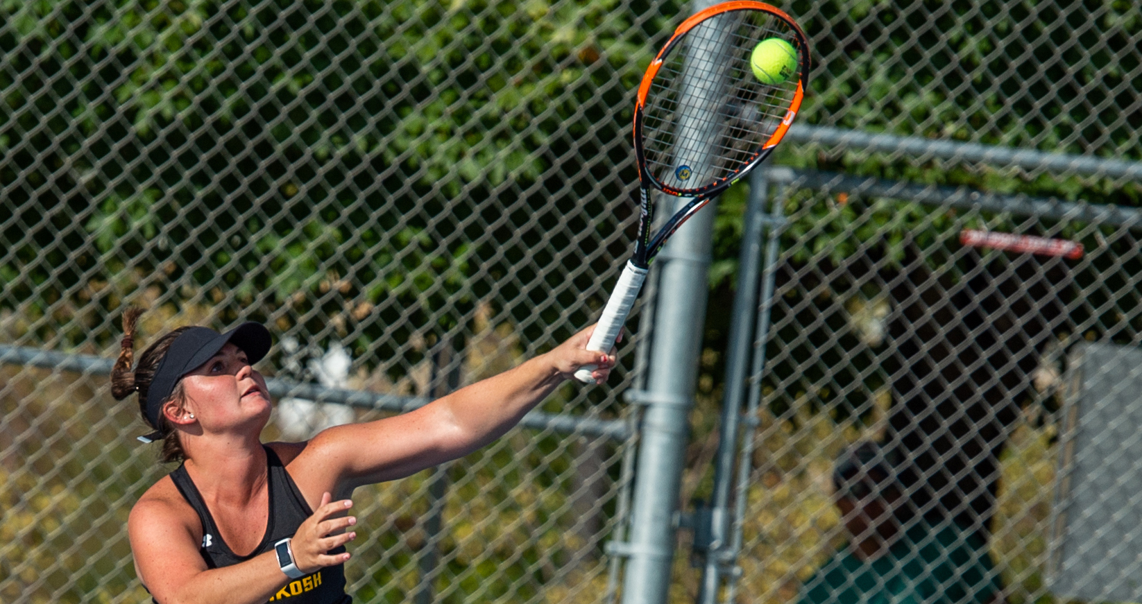 Samantha Koppa was victorious at both No. 1 doubles and No. 2 singles against the Green Knights.