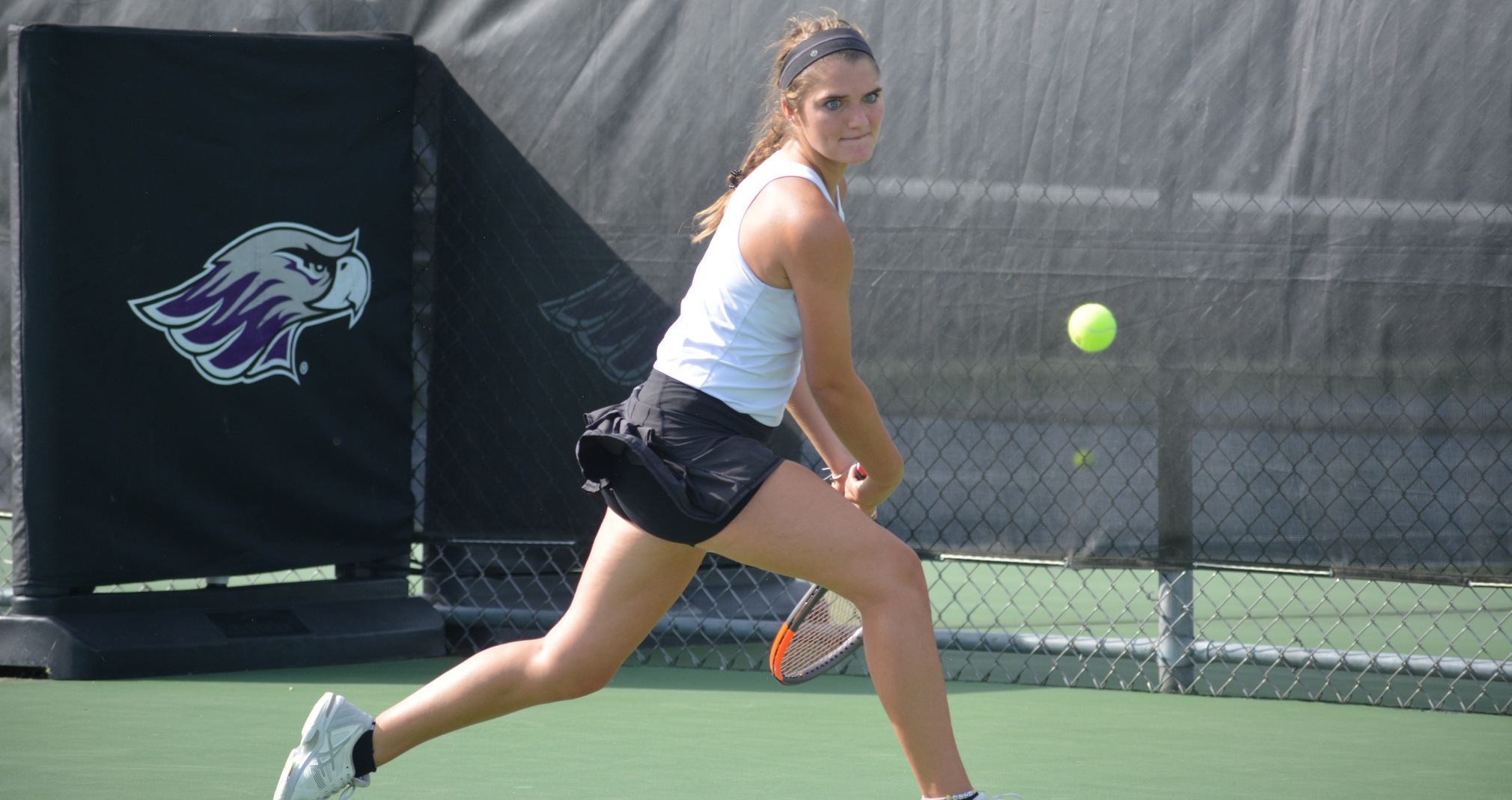 Alyssa Leffler competed at No. 1 singles and No. 2 doubles against the Warhawks.