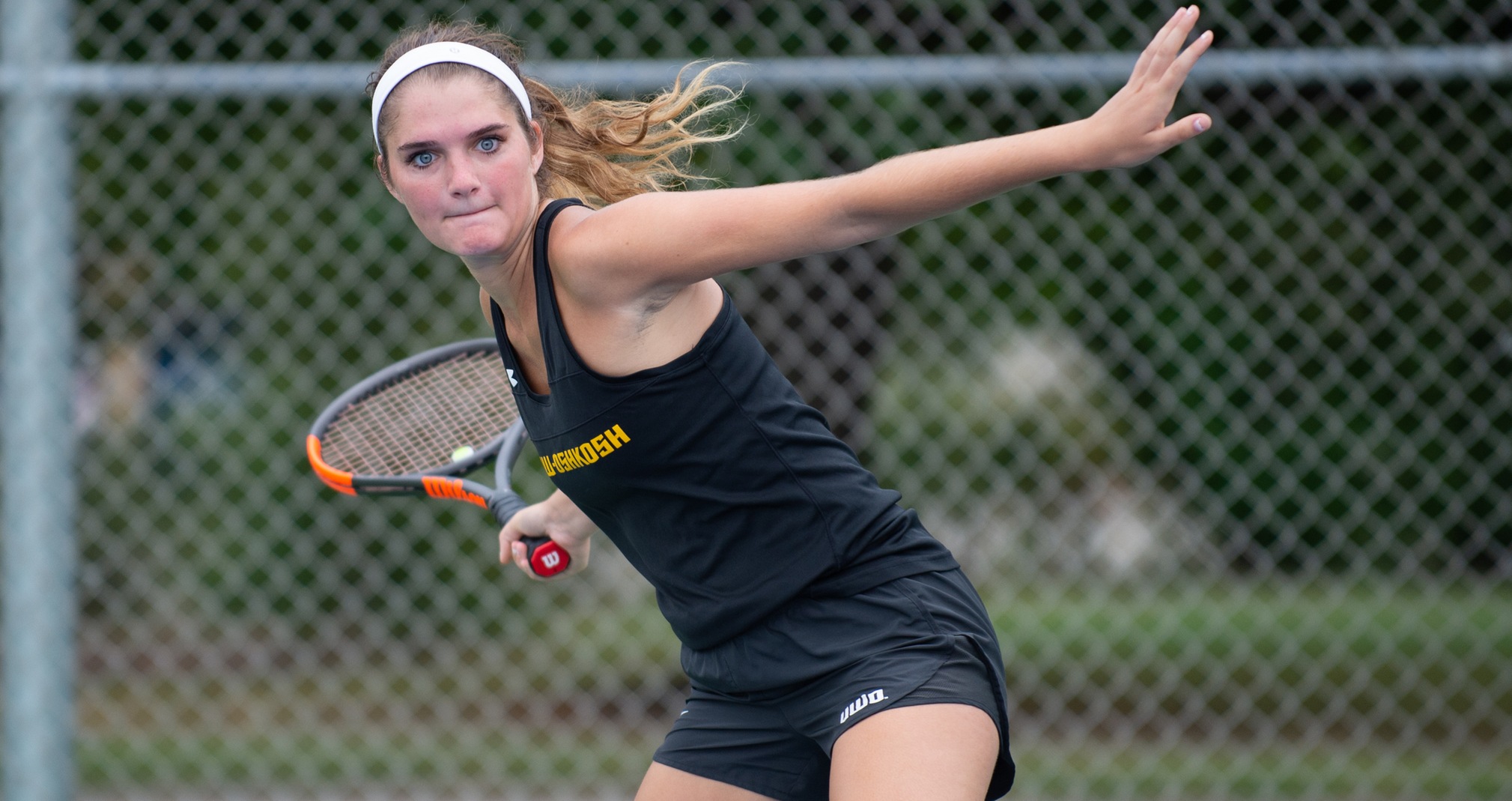 Alyssa Leffler helped the Titans to their third straight victory by winning contests at No. 1 singles and No. 2 doubles.