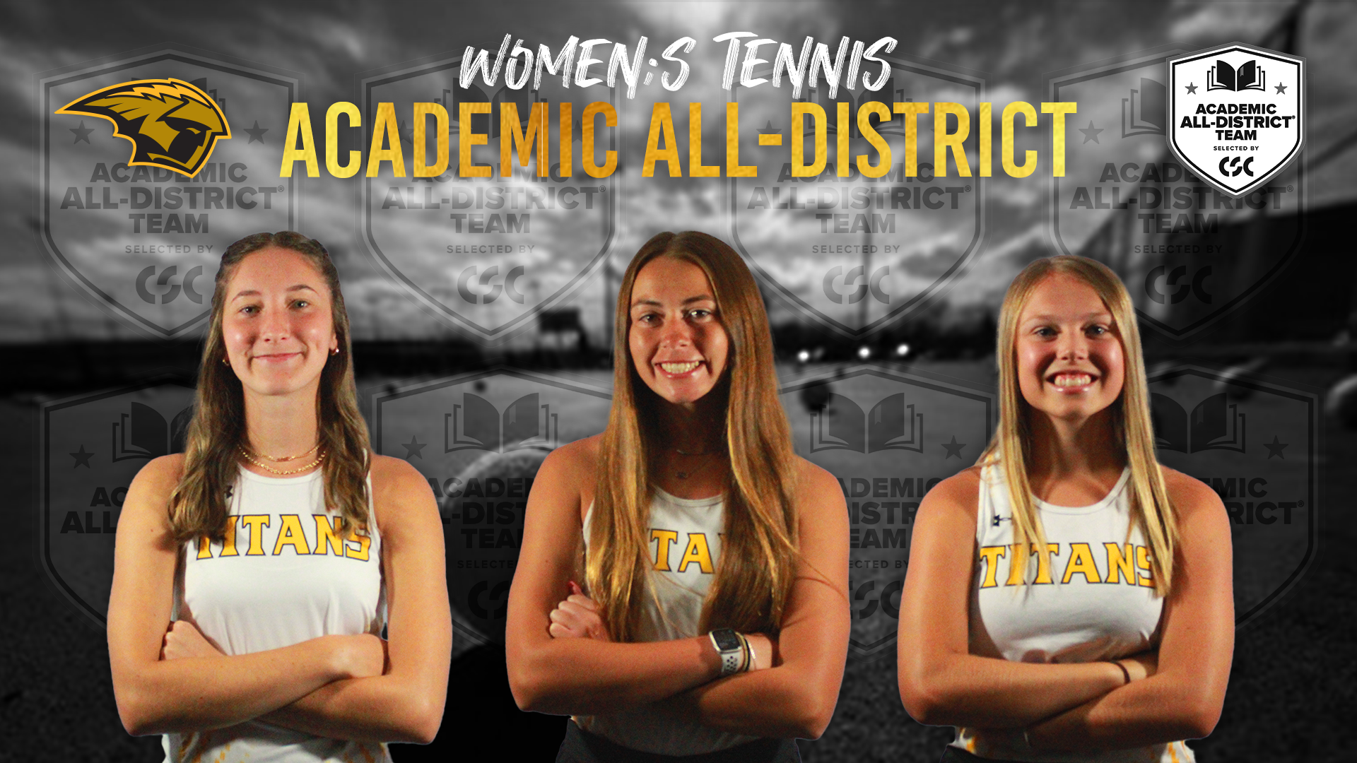 Three Titans Earn CSC Academic All-District Distinction