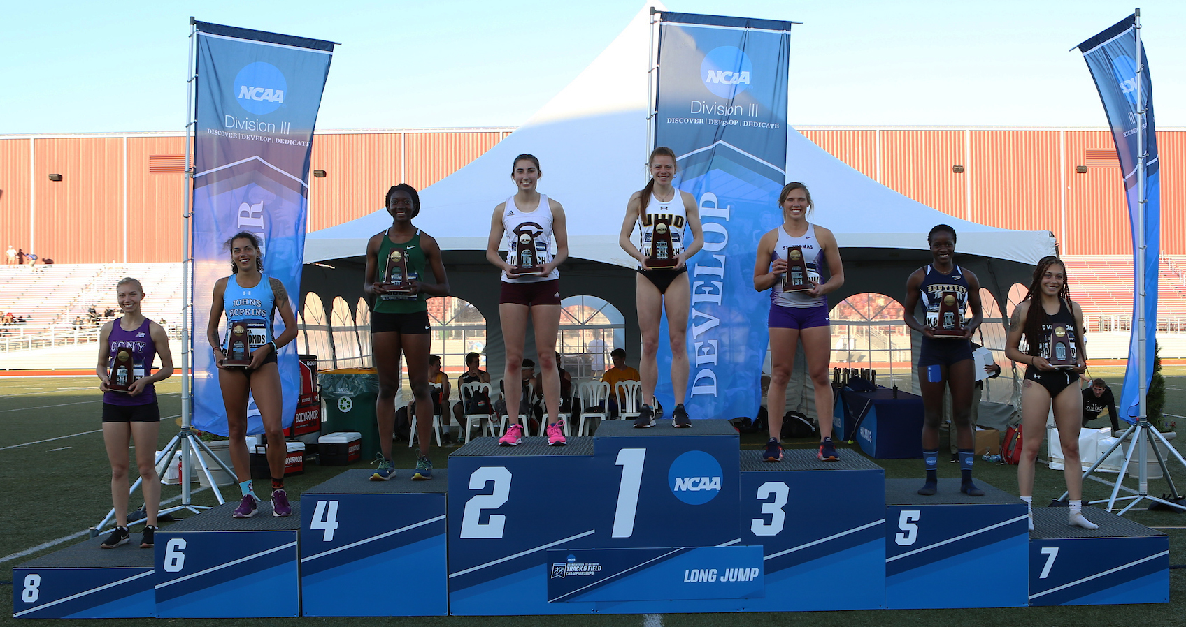 Lauren Wrensch won the long jump at the NCAA Championship with a school-record leap. The event title was the 50th for the Titans.