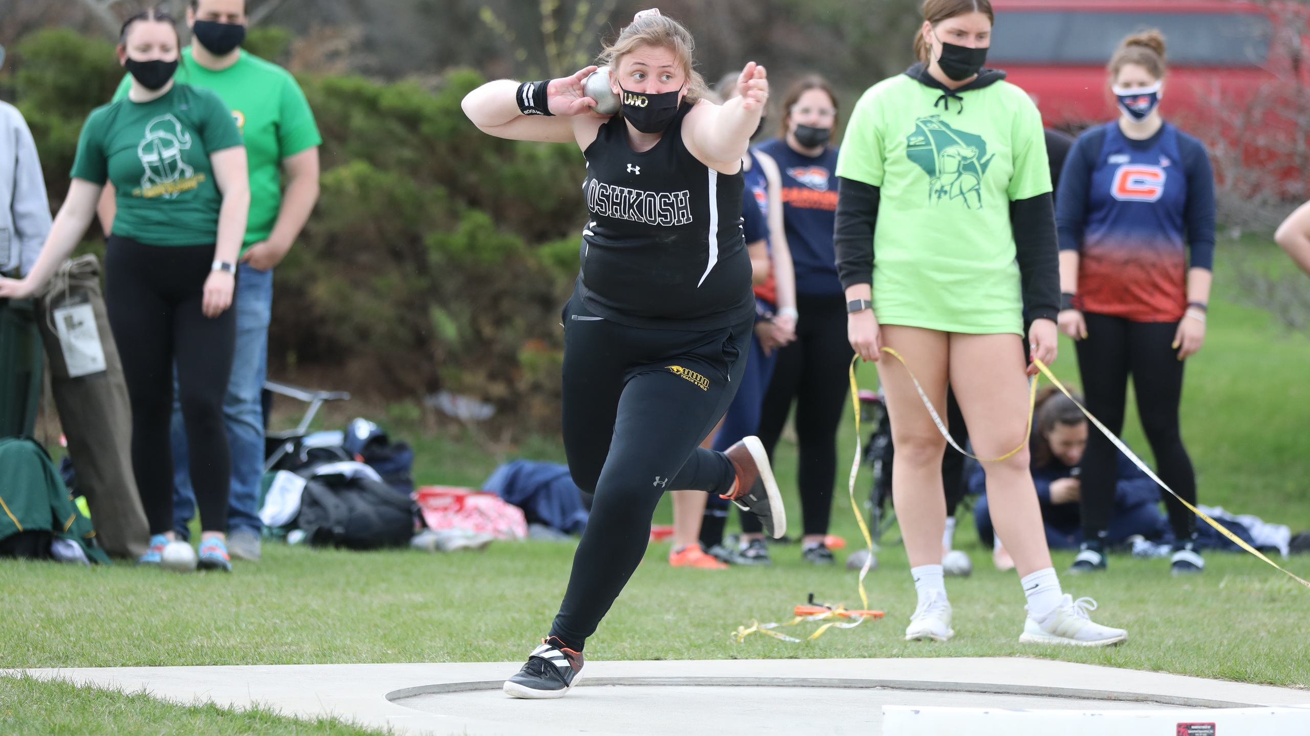 Sydney Thompson won the discus and shot put competitions while placing fifth in the hammer throw at this year's WIAC Championship.