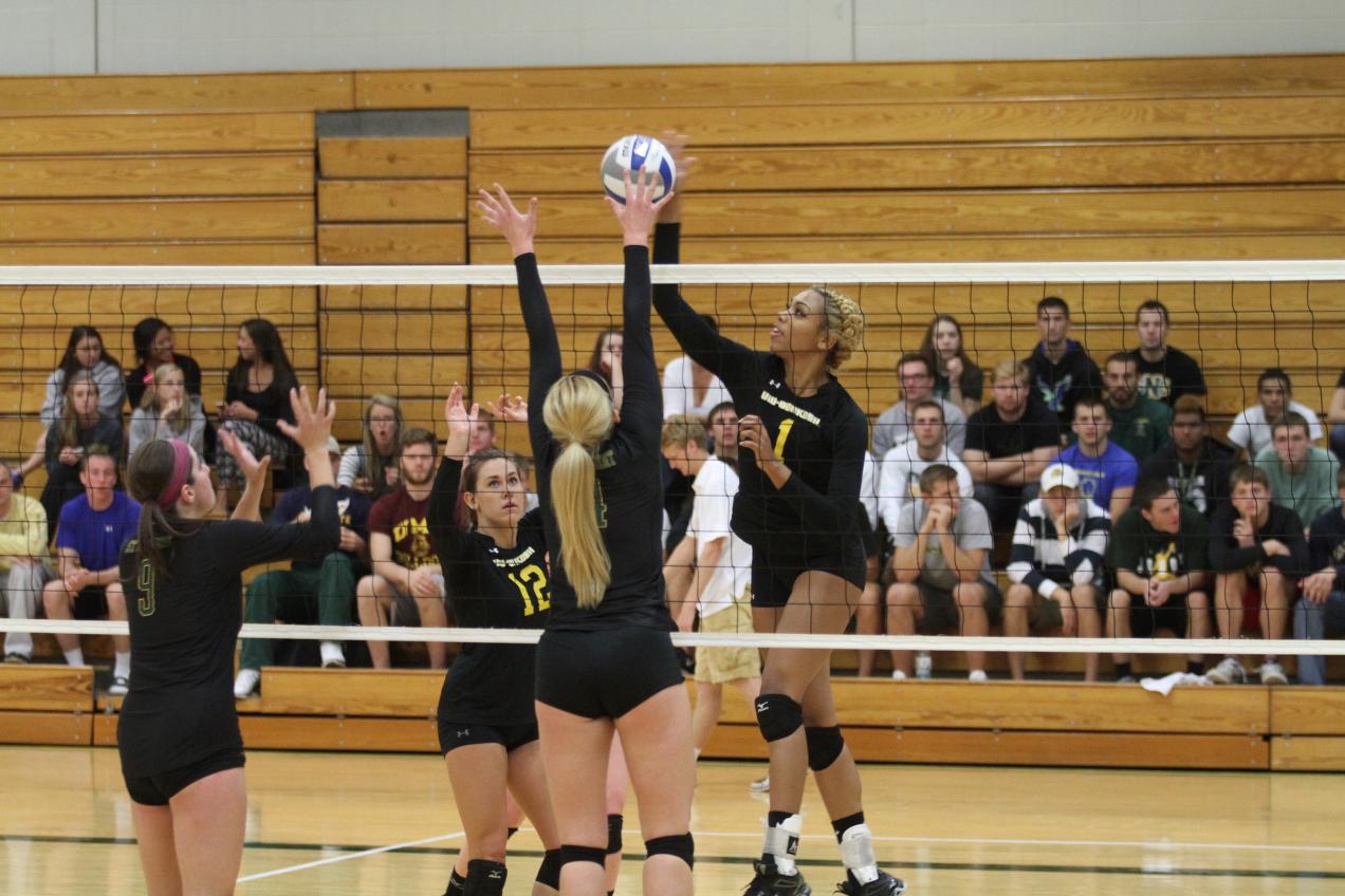 Nerrisa Vogt had 13 kills against St. Norbert College and 11 against Lawrence University.
