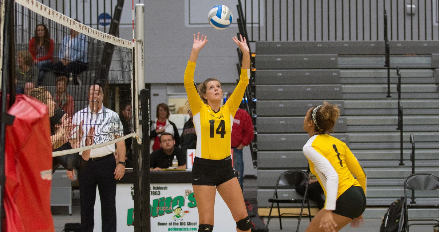 Morgan Windau started her first match for the Titans and recorded 39 assists against Monmouth College.