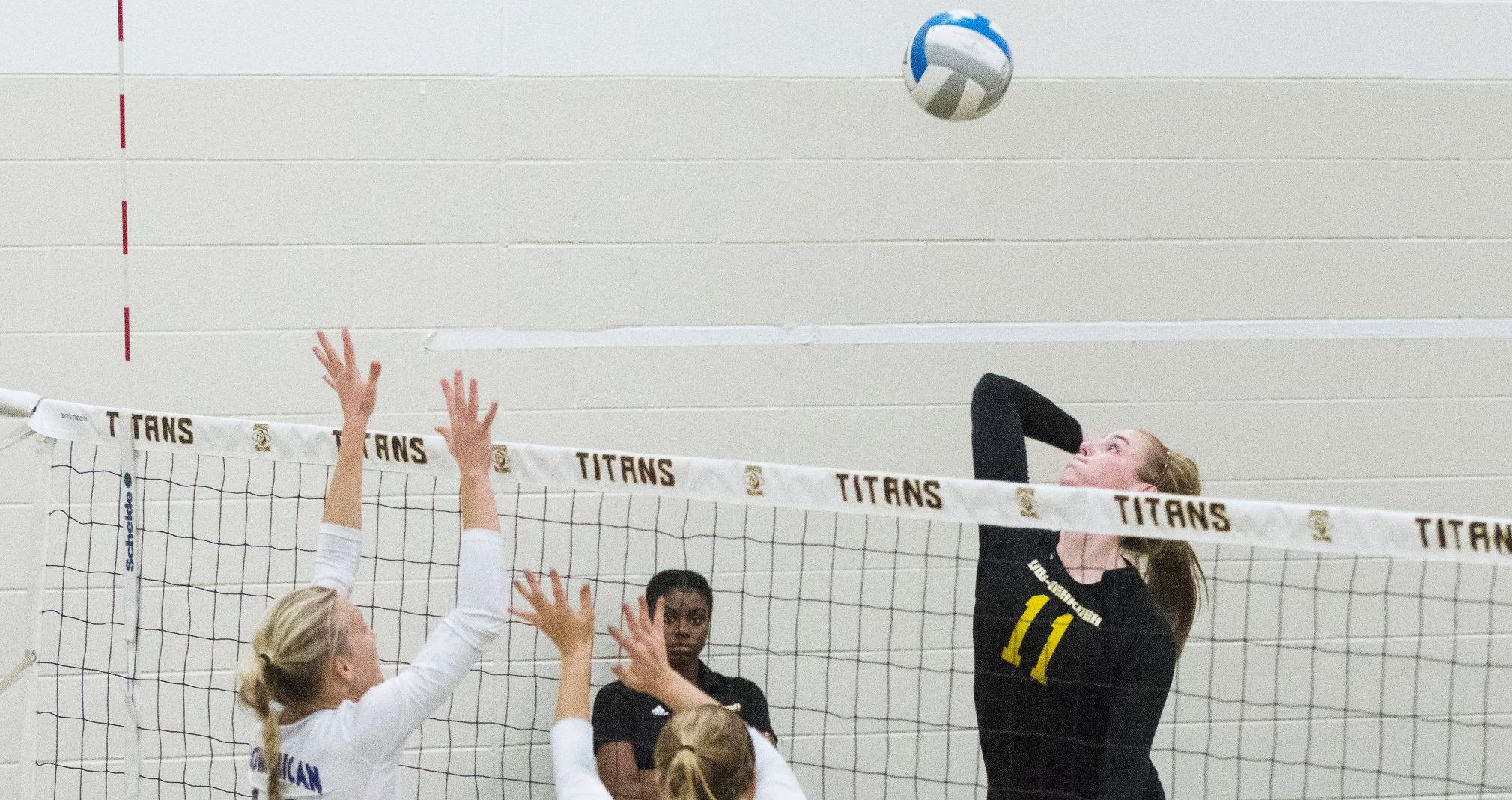 Samantha Jaeke was named to the UW-Oshkosh Invitational All-Tournament Team after totaling a .361 hitting percentage with 39 kills and nine service aces.